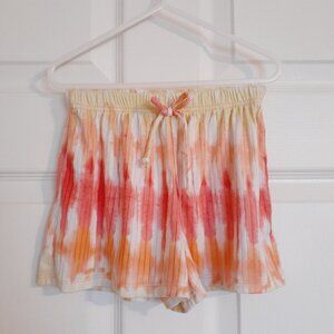 Jenna & Jessie Girl's 7 Tie Dye Pink Orange Yellow Pull On Boho Shorts